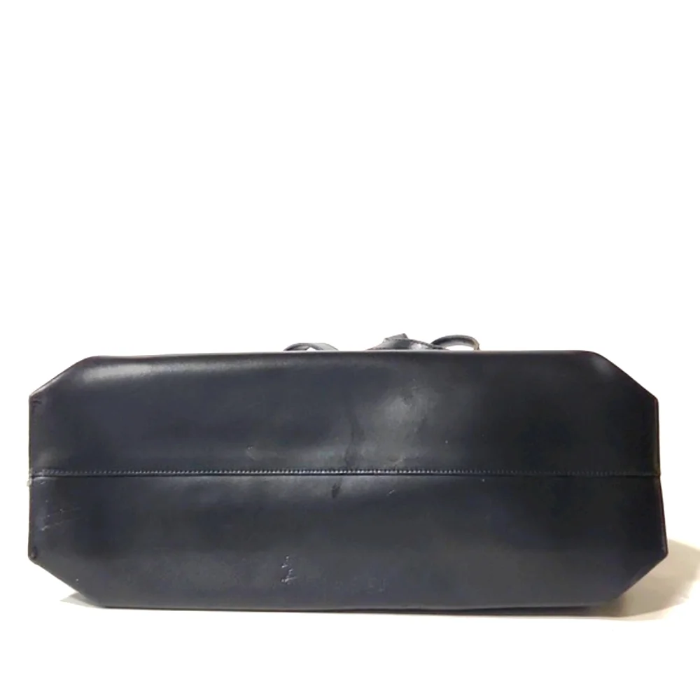 VTG Furla Authentic Black Leather X Large Tote Bag Satchel Made in Italy - Picture 11 of 15